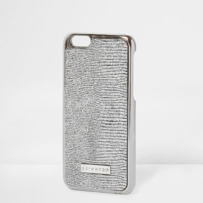 Silver glitter skinny dip phone case